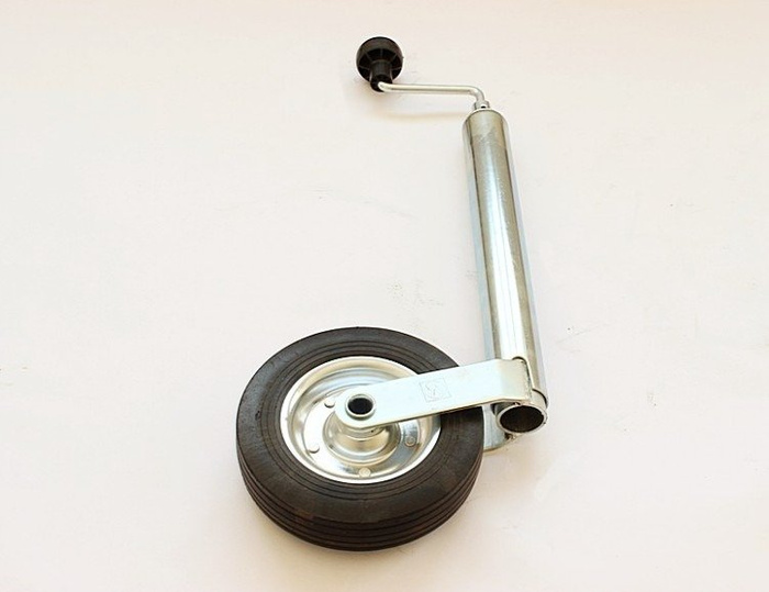 Roue jockey avec collier en fonte WINTERHOFF ST48-200VB+KLE48-G, 150 kg, 48 mm, 505-725 mm