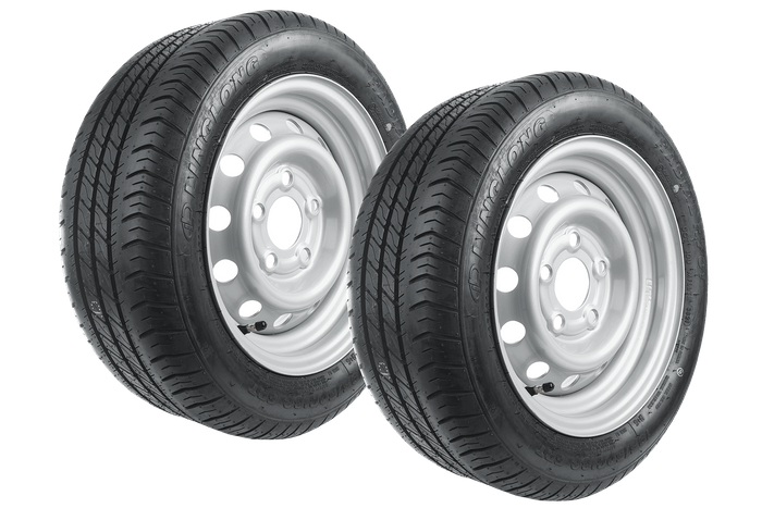 Jeu de deux roues renforcées pour remorque PNEU LINGLONG 195/50 R13C 104/101N JANTE UNITRAILER 5.5Jx13&quot;H2 5x112 ET:30