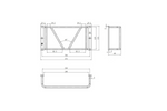 Grille de protection de feu arrière UNITRAILER noire, cache feu arrière 260 x 125 x 70 mm
