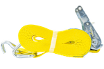 Jeu de quatre courroies de transport jaunes UNITRAIER 6 m/35 mm/2 t avec tendeur
