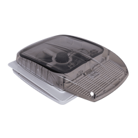 Ventilateur de toit automatique PUNDMANN PLUS pour camping-car avec éclairage et store enrouleur 400×400 mm