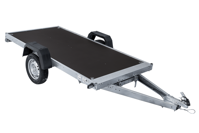 Remorque à un essieu sur ressorts 264x125 UNITRAILER FORCE 264/R KIPP avec châssis H-800 et bâche grise