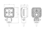 Lampe de sécurité LED WAŚ 2243 W267, lampe d'avertissement bleue