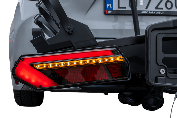 Inter Pack Velox 3 LED - porte-vélos pliable pour 3 vélos avec éclairage LED (noir)