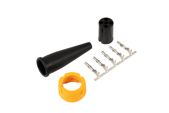 Connecteur MANTES pour feux arrière de remorque à baïonnette 5-PIN, jaune, gauche