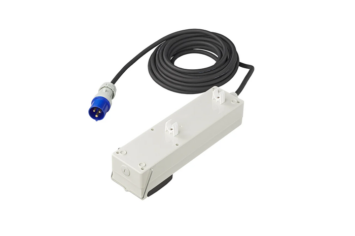 Rallonge de camping CEE avec répartiteur ProPlus 373583DE, câble de 10 m, 3 prises Schuko, 2 ports USB