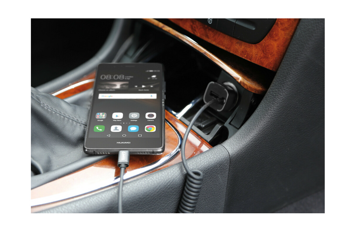 Chargeur de voiture LAMPA USB Type-C, prise allume-cigare 12/24 V