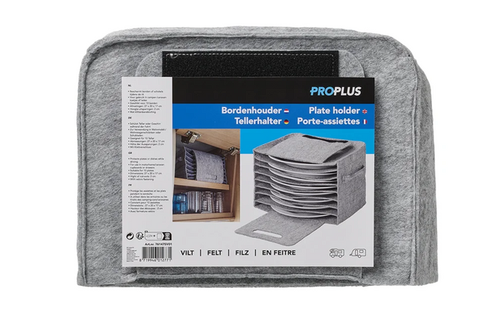 Organisateur de plaques d'immatriculation ProPlus 761475V01 pour camping-car, en feutre, pour 10 plaques.