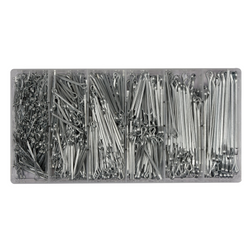 Lot de 1000 goupilles fendues droites YATO YT-06885 de tailles assorties