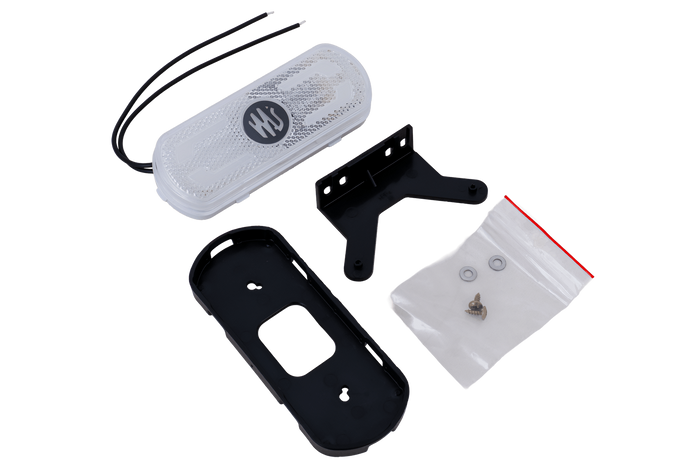 Feu de gabarit, position universel LED blanc WAŚ W240 1600 avec support