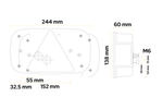 Feu arrière, baïonnette ASPÖCK Multipoint III, 5 broches, 6 fonctions; droit