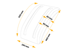 Demi-garde-boue pour remorque DOMAR D10228, passage de roue 460/280mm