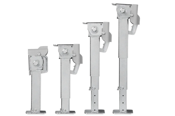 Ensemble de deux supports, béquilles extensibles avec manivelle et fixation ProPlus 361500 pour remorque plateau 1000 kg, 290-460 mm