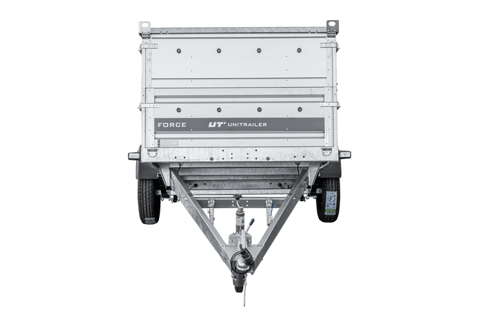 Remorque à un essieu sur ressorts 264x125 UNITRAILER FORCE 264/R KIPP avec côtés BIS et couvercle en aluminium