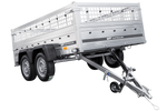 Remorque porte-voitures 264x150 UNITRAILER GARDEN 265/2 KIPP avec côtés en filet