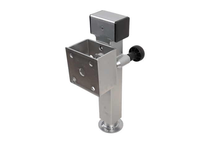 Support de manivelle extensible UNITRAILER JL2 pour remorque plateau 1300 kg 410-645 mm