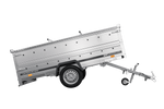 Remorque à un essieu sur ressorts 264x125 UNITRAILER GARDEN 264/R KIPP avec ridelles supplémentaires et capot en aluminium