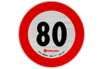 Autocollant réfléchissant LAMPA panneau de limitation de vitesse 80 km/h B-33