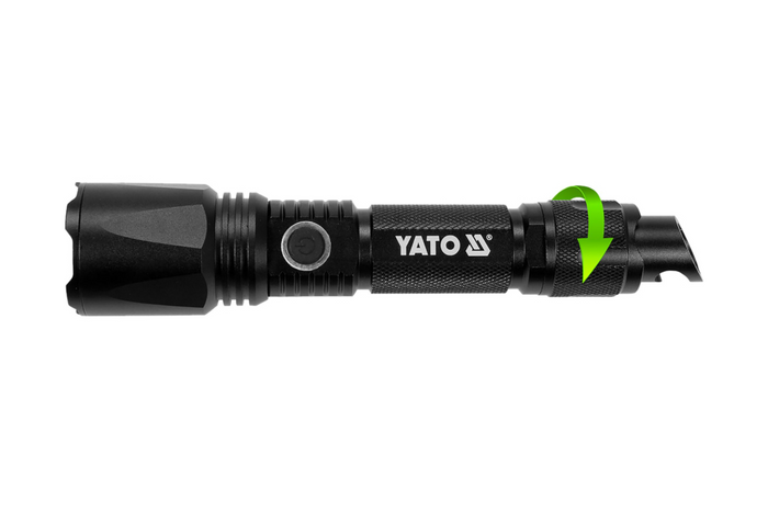 Lampe torche multifonction YATO YT-085609 LED 900 lm, batterie externe, ouvre-bouteille, marteau de secours