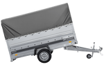 Remorque 264x125 UNITRAILER FORCE 264 KIPP avec ridelles BIS, châssis H-800 et bâche grise