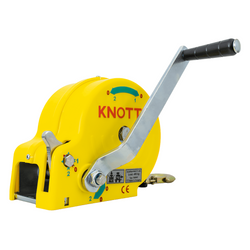 Treuil 450 kg à sangle KNOTT boîtier jaune