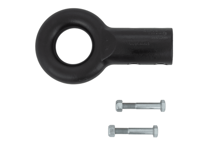 Attelage à œil KNOTT KK7937S pour remorque de 3500 kg avec timon tubulaire de 60 mm, nouveau modèle