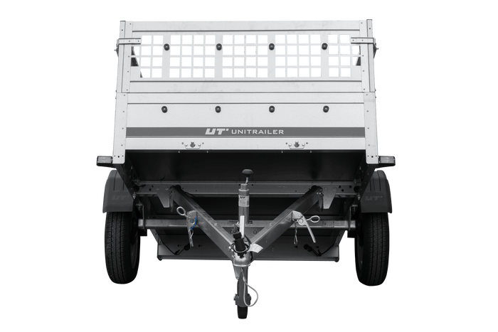 Remorque à un essieu 200x125 UNITRAILER GARDEN 201 KIPP avec côtés en filet