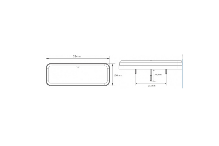 Feu arrière LED néon dynamique TruckLED L1871, 6 fonctions, gauche