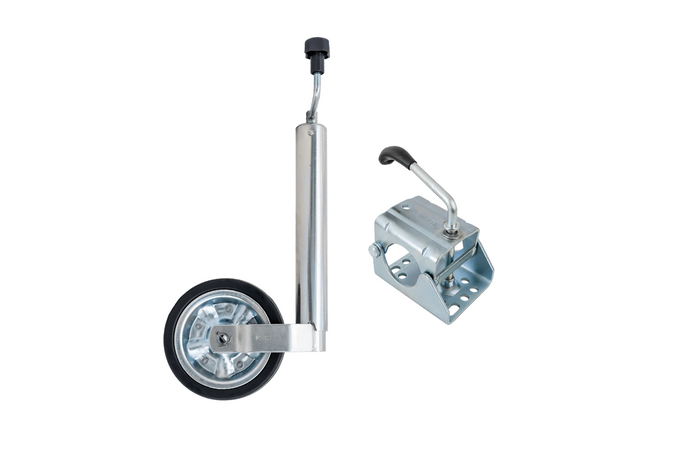 Roue jockey avec collier KNOTT TK60+KLE60, 250 kg, 60 mm, 530-760 mm