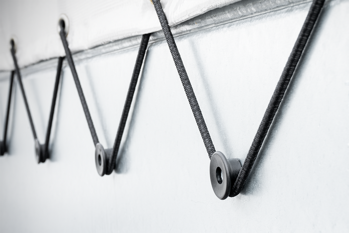 Rouleaux latéraux TULPLAST pour remorque, pour la fixation de bâches, filets et toiles, lot de 22 pièces