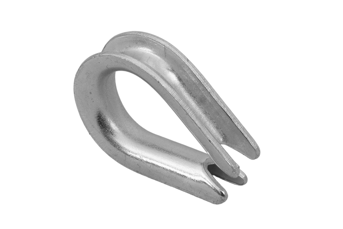 Cosse-coeur pour corde, câbles DROMET KU.6, en acier, 6 mm