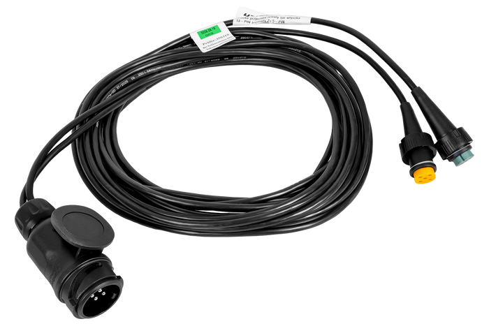 Faisceau électrique ASPÖCK pour remorque, 5 m, prise 13 broches, 2 baïonnettes, 5 broches