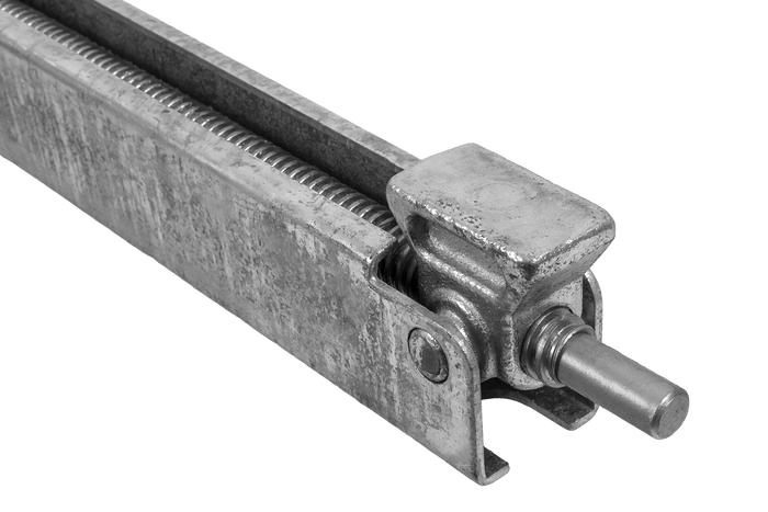 Stabilisateur d'angle extensible KNOTT 6X1197.007 pour remorque 1100 kg, 498 mm
