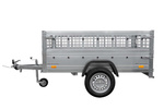 Top remorque GARDEN TRAILER 200 KIPP avec rehausses grillagées et roue jockey
