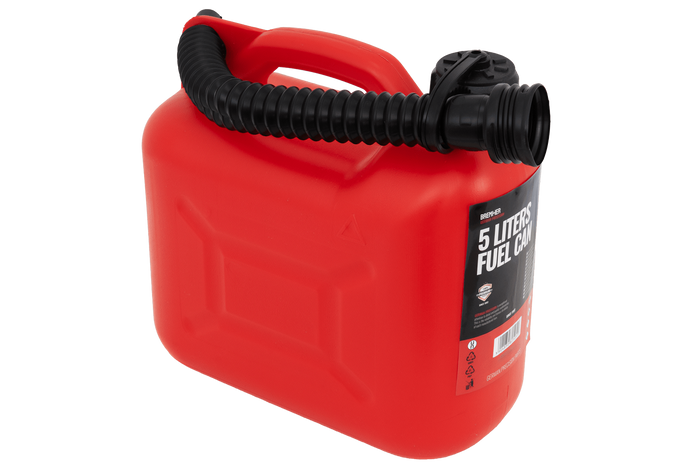 Bidon en plastique HERMON de 5 L avec entonnoir, rouge