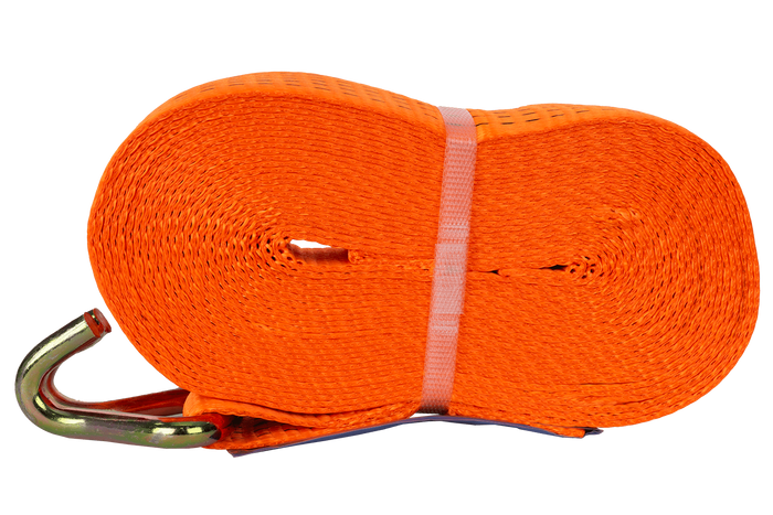 Ensemble de quatre courroies de transport UNITRAILER 12 m/50 mm/5 t orange avec tendeur