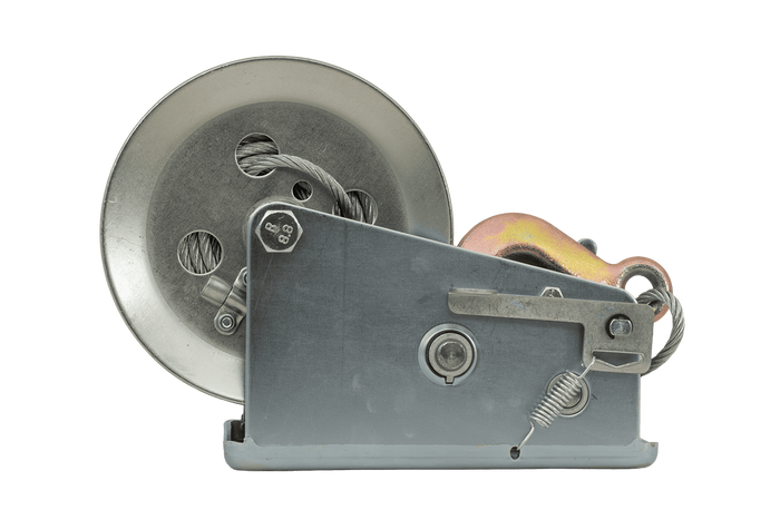 Treuil manuel KNOTT 6X0017.008 pour remorque de 900 kg avec câble en acier