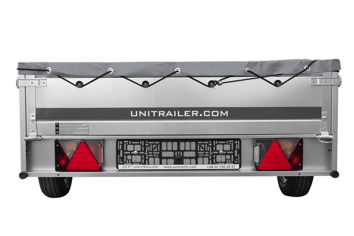 REMORQUE DE JARDIN 264 KIPP AVEC ROUE JOINTE ET COUVERCLE PLAT GRIS