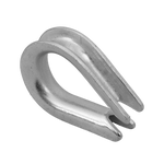 Cosse-coeur pour corde, câbles DROMET KU.6, en acier, 6 mm