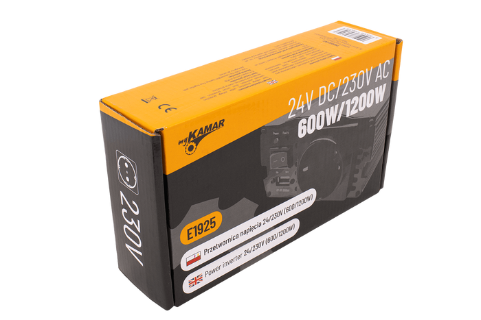 Convertisseur de tension 24V/230V (600/1200W) KAMAR E1925
