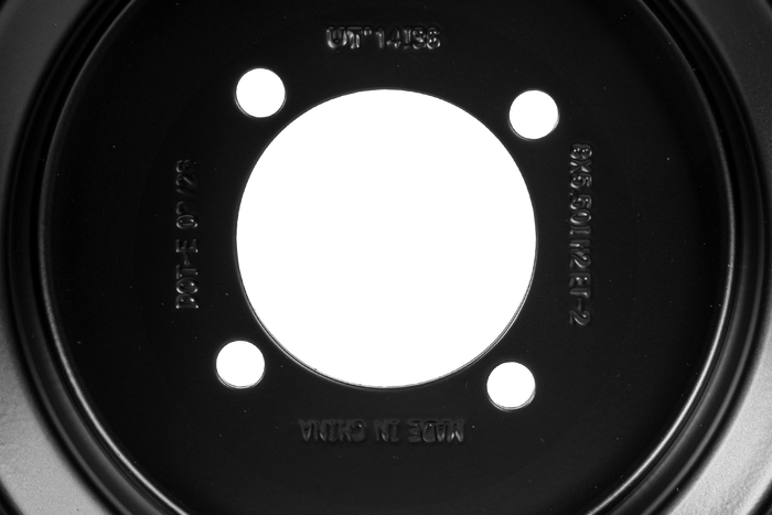 Jante en acier UNITRAILER noire 5,5 po x 8 po H2 4x88 ET:-2