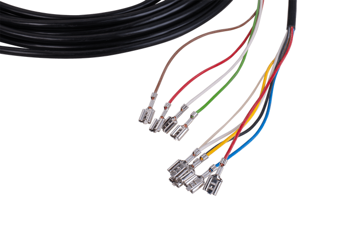 Faisceau électrique pour remorque MANTES 4 m, fiche 7 broches, connecteurs 6,3