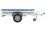 Remorque porte-voitures 200x106 UNITRAILER GARDEN 200 KIPP avec bâche bleue