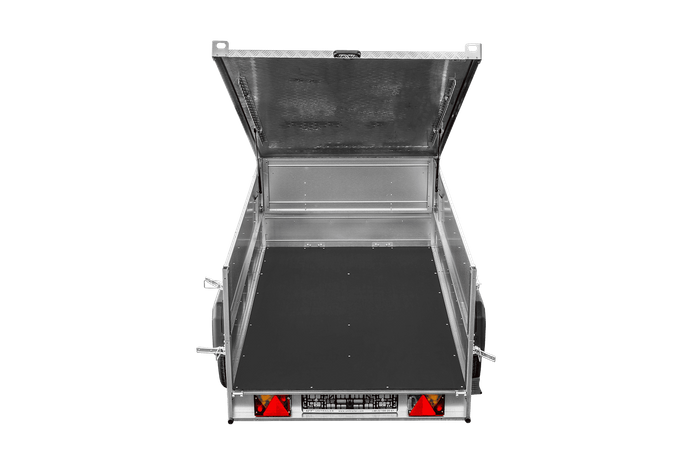 Remorque à un essieu 230x125 UNITRAILER GARDEN 230 KIPP avec côtés BIS et bâche en aluminium