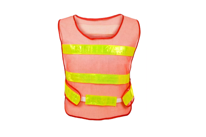 Gilet réfléchissant orange HERMON XXL avec velcro latéral