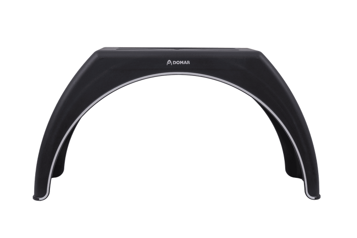 Garde-boue de remorque 15-17,5" DOMAR DK3112, passage de roue plat 950/280 mm avec garniture blanche