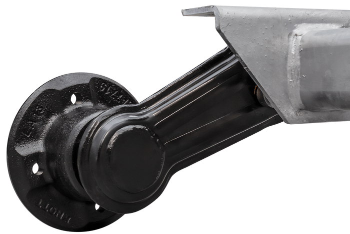 Essieu non freiné KNOTT VG7-L pour remorque 750kg 1260mm 1565mm 4x100