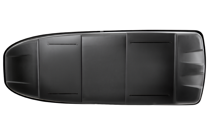 Coffre de toit Inter Pack Stella 480, noir kevlar (flexi fit G2)