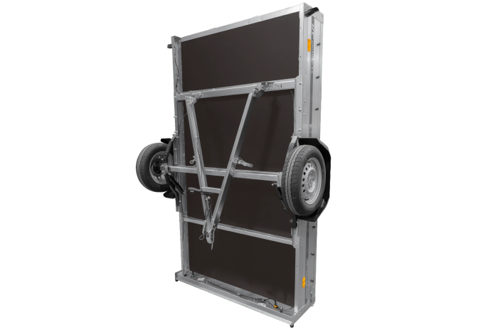 Remorque légère sur ressorts 264x150 UNITRAILER GARDEN 265/R KIPP avec ridelles grillagées, châssis H-0 et bâche grise