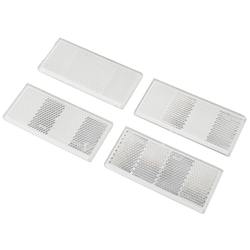 Lot: catadioptres autocollants blancs pour remorques